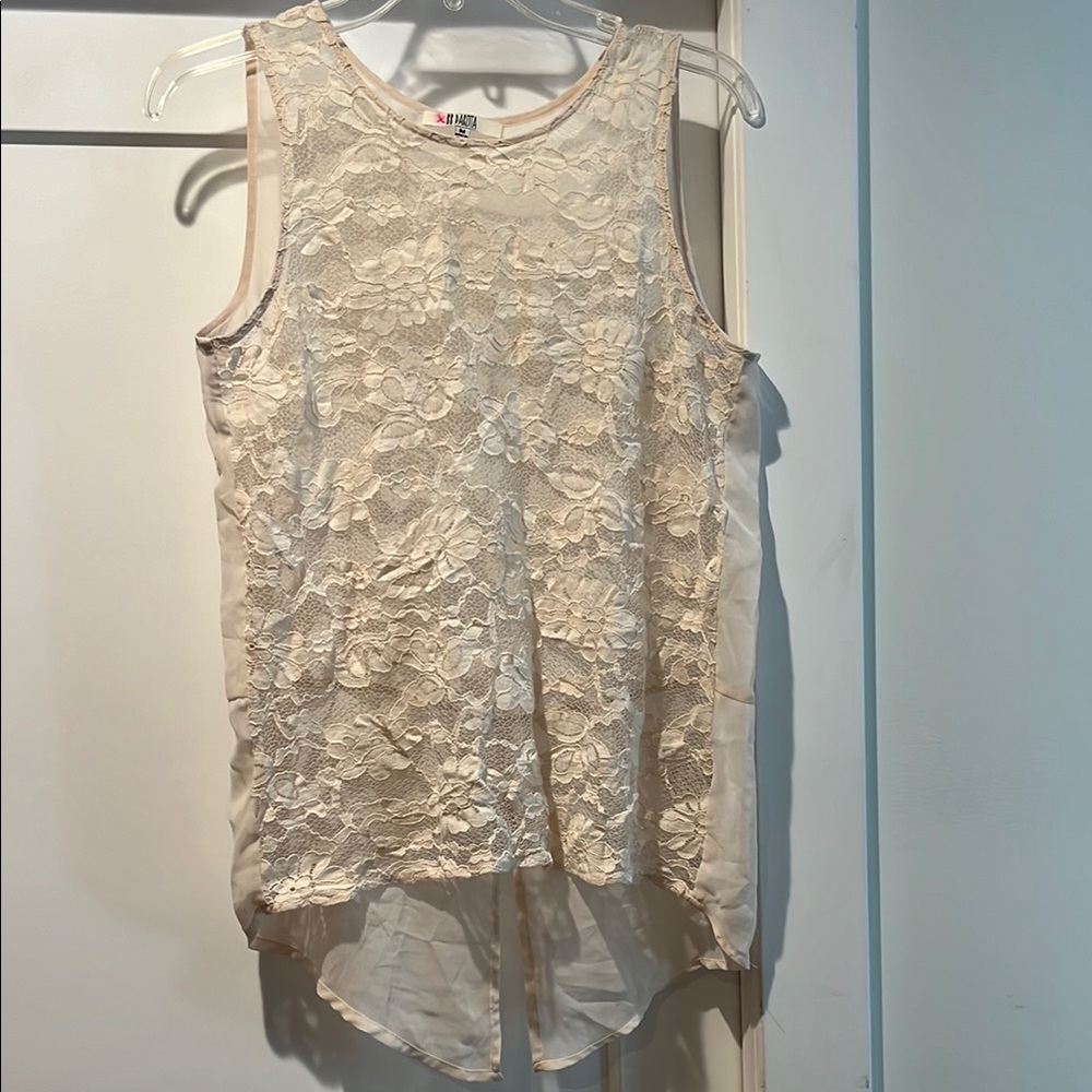 BB Dakota Cream Lace Top